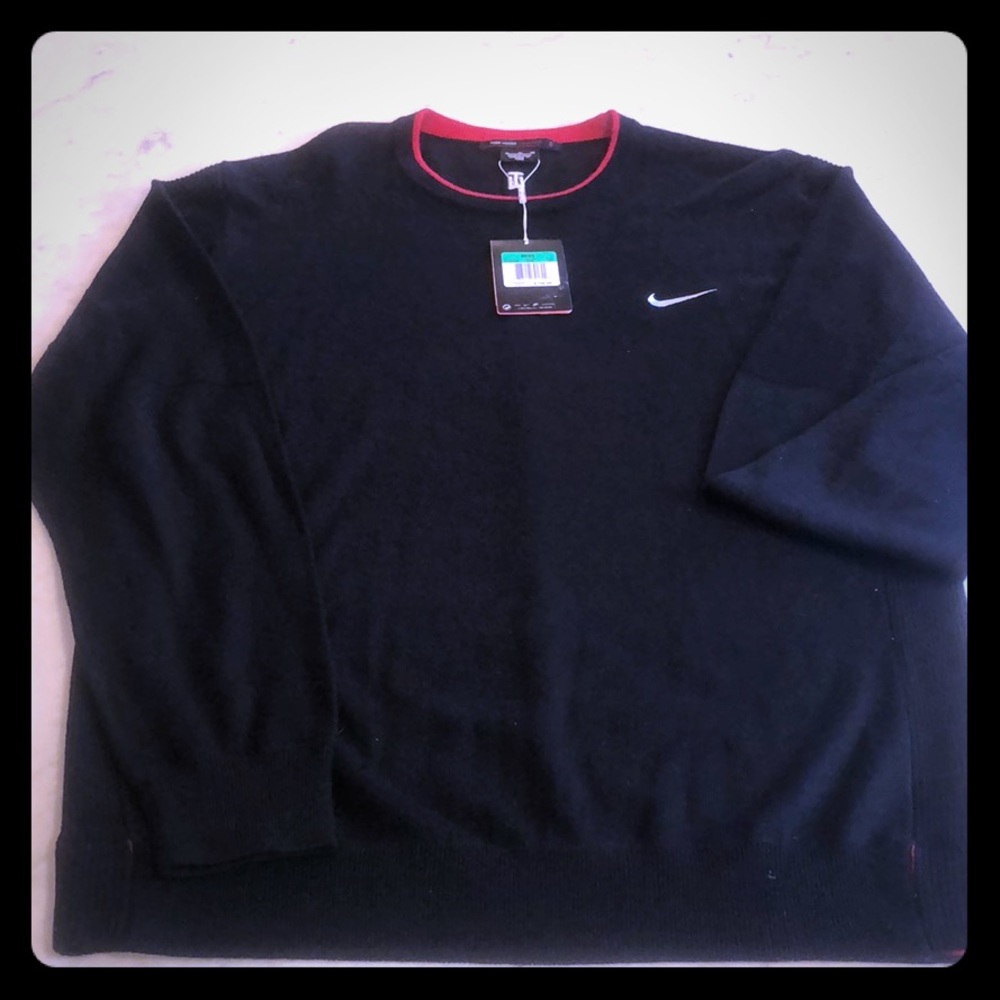 Nike-Tiger Woods Collection black golf sweater